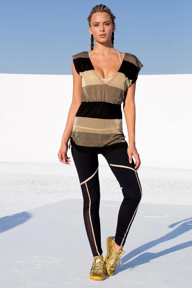WARRIOR SPIRIT - Gold Trimmed Legging - Image 3